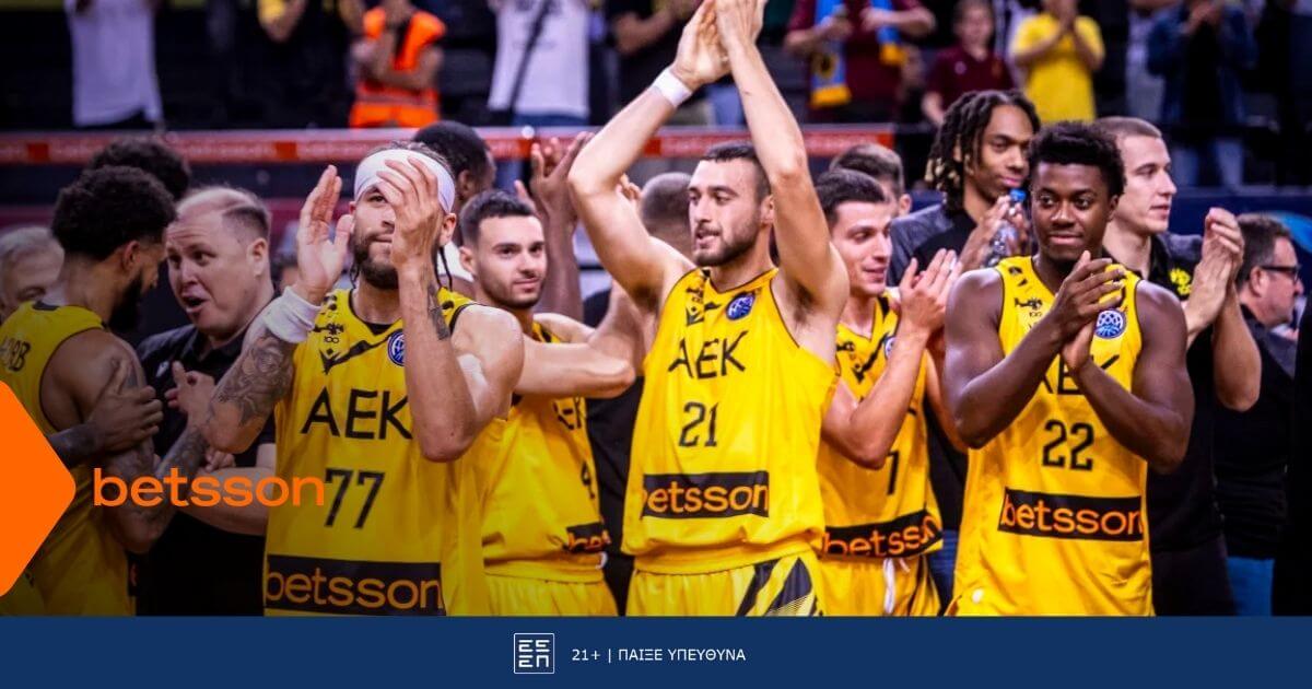 Ολυμπιακός – ΑΕΚ BETSSON BC με Bet Builder και Ενισχυμένες Αποδόσεις στην Betsson (4/5)